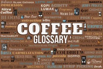 Collage of commonly used coffee terms