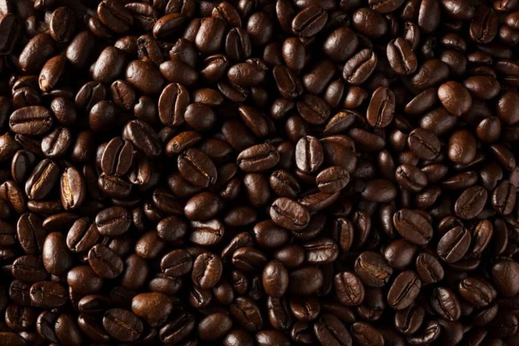 Dark roast coffee beans